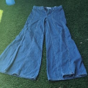 Free People Extreme Flare Wide-Leg Jeans